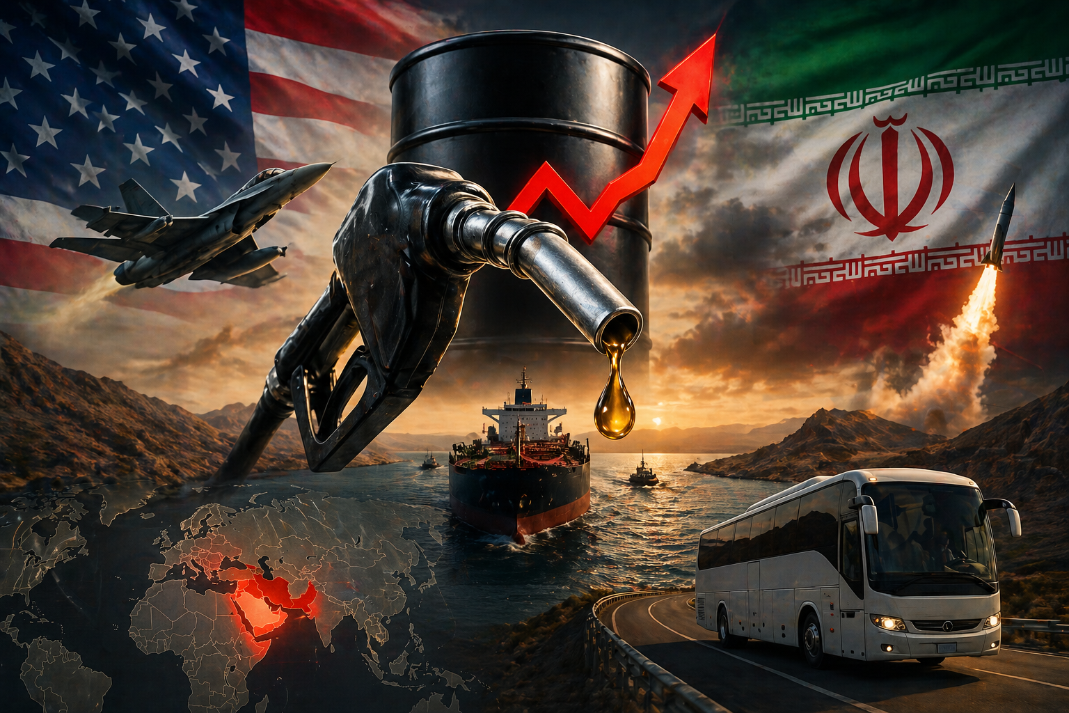 straight of Hormuz and fuel prices surging